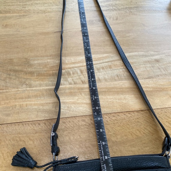 Brighton Crossbody with Ruffle Trim pebbled leather bag - Picture 13 of 15